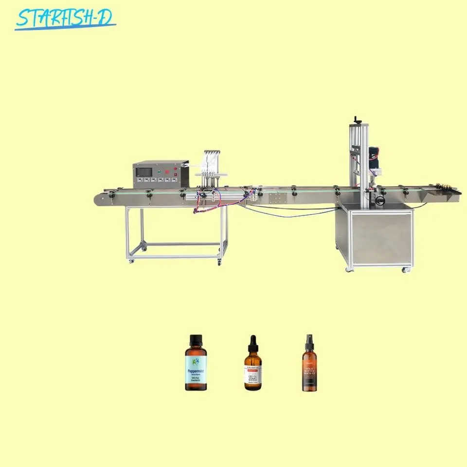 Linea di produzione di riempitrici antischiuma a 6 teste di sollevamento bottiglia di alcol Vodka vino latte riempitrice e tappatrice automatica