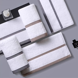 Cotone 100% bianco all'ingrosso lenzuola da bagno <span class=keywords><strong>eleganti</strong></span> <span class=keywords><strong>asciugamani</strong></span> Spa telo da bagno con Logo personalizzato tinto in filo per Hotel - Product Image 4