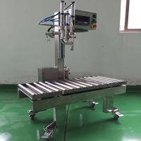 Machine de remplissage de produit liquide semi-automatique 5-30kg pour pâte à huile lubrifiante à l'eau pure avec revêtement, y compris emballage en verre
