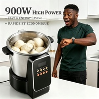 Mesin Pembuat Fufu Elektrik 900W 6L Multifungsi, Pengolah Ubi, Pembuat Bubur, Mixer Makanan Otomatis untuk Masakan Afrika
