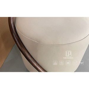 New Product in China <b>Stools</b> & <b>Ottomans</b> Leather White Moq 2 Pcs Living Room Round Wooden Frame Seat <b>Stool</b> <b>Stools</b> <b>Ottomans</b> - Product Image 4