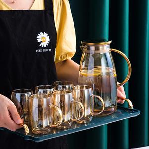 ถ้วยแก้วสี่เหลี่ยมทนอุณหภูมิสูง,ถ้วยนมน้ำผลไม้ใช้ในครัวเรือนมีหูจับสี - Product Image 2