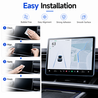 Protector de Pantalla para Auto PET en Rollo, Autoregenerable, HD Transparente, Película para Pantalla de Navegación, Compatible con Máquina de Corte OEM