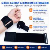 Articles de sport Réglable Robuste Autobloquant Double Face En Nylon Collant Élastique Crochet et Boucle De Fixation Sangle Avec Boucle