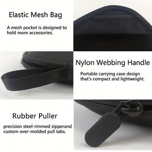 Étui de transport léger et étanche en EVA noir pour écouteurs, sac de rangement portable pour l'extérieur et les voyages - Product Image 6