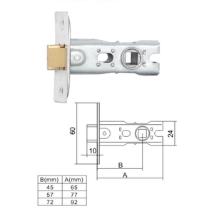 Serrure de <span class=keywords><strong>porte</strong></span> tubulaire cylindrique de taille britannique pour les marchés OEM en gros au Royaume-Uni, idéale pour les portes de couloir et de passage - Product Image 1