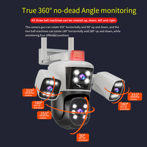 8K 16MP 4 ống kính 3 màn hình Zoom quang học 10x IP Camera quan sát camera quan sát ban đêm tầm nhìn hình ảnh nhiệt màu mạng phát hiện con người - Product Image 5