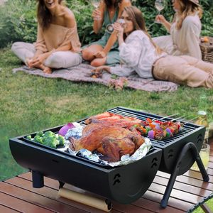 Parrilla de Barbacoa Doméstica, Portátil, de Doble Uso, para Asar y Freír, para Exteriores y Camping, Sin Humo, Estilo Coreano, Resistente al Viento y a la Oxidación, para Asar Carne - Product Image 3
