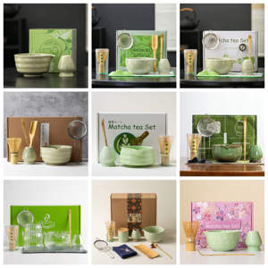 Outils de Cérémonie de Matcha Faits à la Main avec Logo Personnalisé, Set de Fouets à Matcha Japonais en Bambou Naturel, 4-7-9 Pièces, Personnalisable, Kit Thé Matcha - Product Image 2