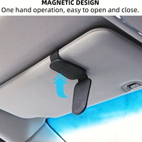 Clip de rangement magnétique en cuir PU de qualité supérieure pour lunettes de soleil et lunettes, compatible avec tous les modèles de voitures