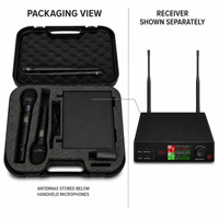 Système de microphone sans fil UHF professionnel T-U1, deux canaux, micro sans fil portable avec écran LCD pour les performances sur scène de l'église