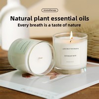 Bougie parfumée semi-artisanale en cire de soja mélangée, sans fumée, longue durée, pour chambre, salle de bain, cadeau – Qualité supérieure, vente en gros