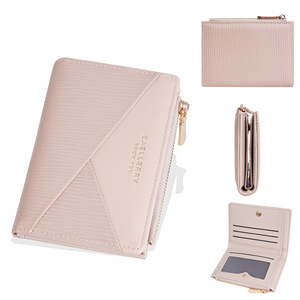Billetera Rfid Cuero Mujer <span class=keywords><strong>Dama</strong></span> Baellerry Empalme personalizado Pu Cuero Monederos Para Mujer Monedero plegable con cremallera al por mayor - Product Image 6