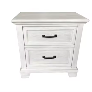 Table de chevet moderne de luxe en bois de chêne Rangement intelligent style bois MDF avec finition naturelle pour meubles de chambre à coucher de maison ou d'hôtel - Product Image 1