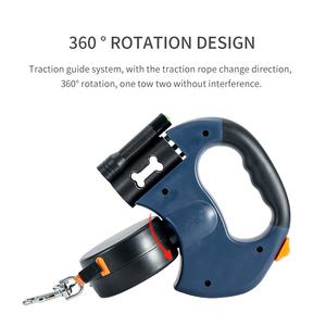 Correa de nailon extensible automática doble para mascotas, correa de tracción para caminar, duradera, Premium - Product Image 3