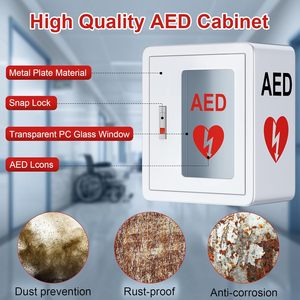 Armadietto AED per Defibrillatore, Montaggio a Parete, Chiusura a Scatto, Compatibile con Tutti i Marchi Cardiac Science, per Luoghi Pubblici - Product Image 3