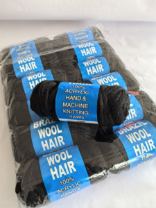 70g <span class=keywords><strong>Cheveux</strong></span> naturels noirs brésiliens <span class=keywords><strong>pour</strong></span> tressage, fil acrylique, polypropylène, trame simple, tresses africaines, torsades, locs - Product Image 2