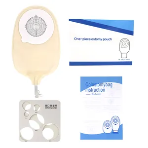 Bolsa de Urostomy con cierre para el cuidado del hogar, bolsas de orina de 45mm, OEM, para incontinencia urinaria en cama para pacientes - Product Image 1