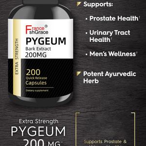 Cápsulas de Pygeum de Alta Calidad 4000mg, Suplemento Dietético Saludable para Hombres, Suplemento de Pygeum - Product Image 5