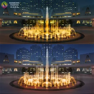 Rainbows Fountain Implemented Outdoor 300m Dancing Fountain Music Dancing Water Indoor Digital Water Curtain In Turkmenistan