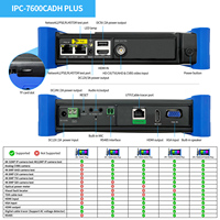 Testeur CCTV Rsrteng IPC-7600CADH Plus, testeur de caméra IP 8K 7 pouces, testeur de câble, testeur de câble réseau WiFi 4K TVI CVI AHD, traceur de câble