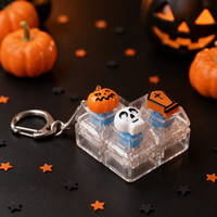 Movidoo Clavier en plastique Halloween avec bouton-pression anti-stress, jouet sensoriel de bureau pour adultes
