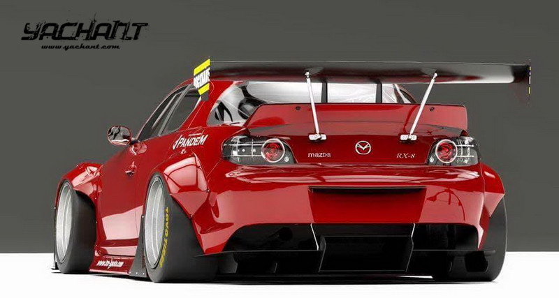 マツダ RX-8 SE3P用 ファイバーグラス製 フロントリップスポイラー