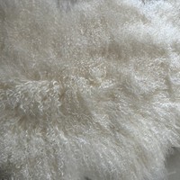 Natürliche lockige Wolle Klassische elfenbein farbene mongolische Lammhaut teppiche Beste Qualität Echtes Lammfell Tibetischer Lammhaut teppich für zu Hause