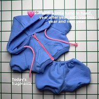 Vêtements de poupée 38 cm, ensemble sweat à capuche et t-shirt Macaron, série Fantasy, pour bébé de 0 à 24 mois, en tissu