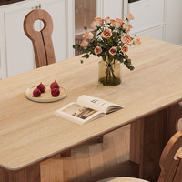 Ensembles de salle à manger ovales de luxe en bois massif, style Mid-Century Modern, 4/6 places, mobilier complet pour cuisine et maison