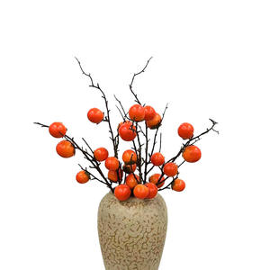 Fleurs artificielles, fruits miniatures, mini-<span class=keywords><strong>kaki</strong></span> en mousse, plante verte, <span class=keywords><strong>kaki</strong></span> pour décoration intérieure/extérieure, salon, <span class=keywords><strong>arbre</strong></span> de <span class=keywords><strong>kaki</strong></span>, usine - Product Image 4