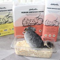 Hamter tempat tidur hewan peliharaan pencukur kayu berkelanjutan untuk hewan kecil tempat tidur Hamster serbuk gergaji