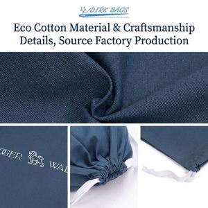 Pochette cadeau en toile de coton réutilisable de luxe avec cordon de serrage, personnalisable en couleur et taille, pour chaussures et sacs, avec logo - Product Image 4