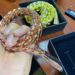 Vente chaude 14K Or Rose Chaîne Cubaine Collier pour Hommes 18mm De Large Haute Qualité En Laiton Matériel Bling Glacé Streetwear Bijoux - Product Image 6