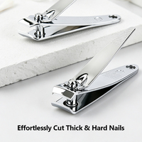 Kit de coupe-ongles professionnel 7-en-1 en acier inoxydable pour hommes et femmes, avec étui de voyage, vente en gros