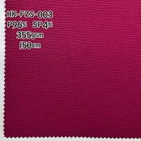 Tissu pour pantalon de fille en polyester teint respirant tissé jacquard double couche 75D+150D SPH avec bande ondulée élastique quadridirectionnelle