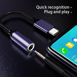Adaptador de Audio TypeC a 3,5mm, <span class=keywords><strong>Cable</strong></span> trenzado auxiliar de 3,5mm, adaptador de <span class=keywords><strong>auriculares</strong></span> para <span class=keywords><strong>Iphone</strong></span> 15, Huawei, <span class=keywords><strong>Cable</strong></span> trenzado auxiliar de 3,5mm - Product Image 4