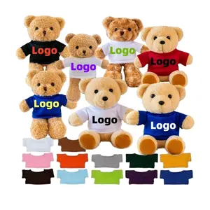 कम Moq फैक्टरी मूल्य टी-शर्ट आलीशान भालू खिलौना टेडी बियर विभिन्न रंगों के साथ बच्चों के उपहार के लिए टेडी सॉफ्ट खिलौने