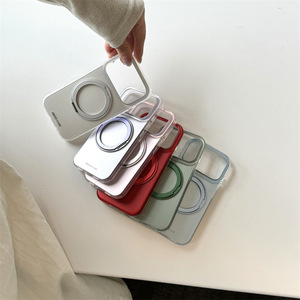 Minimalist Solid Color Matte 360 Degree Rotating Bracket Phone Case For iPhone 17 Pro Max 16 15 Pro - Product Image 2