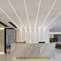 Tubes lumineux led encastrés en aluminium, éclairage linéaire personnalisé pour la maison au bureau ou la boutique