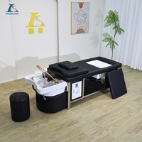 Tempat Tidur Spa Kepala Multifungsi Mewah dengan Bak Rendam Kaki, Sistem Hidroterapi & Perawatan Uap untuk Salon Kecantikan