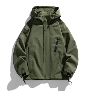 Printemps nouveau hommes veste manteau couleur unie veste tendance Joker sports de plein air alpinisme confortable et mode joker chaud nouveau - Product Image 2