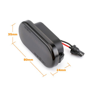 Clignotants latéraux dynamiques à LED KEMAUTO avec effet de fumée 12V 5W pour VW <span class=keywords><strong>Golf</strong></span> 3/<span class=keywords><strong>4</strong></span> T5 Polo 6N Sharan - Rétrofit/Amélioration Nouveau - Product Image 5