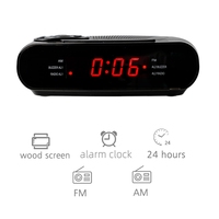 Neuheit Hotelzimmer versorgung LED Digital Radio Snooze Wecker 24 Stunden Anzeige tisch AM FM Radio Wecker