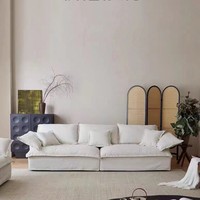 Japanische minimalist ische Baumwolle Leinen Sofa kleine Wohnung kann zerlegt und gewaschen werden drei Sofa Soft Bag Freizeit Sofa benutzer definierte