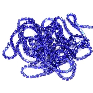 Chaîne de strass colorée Oleeya en gros, 10 yards, avec base et pierres de la même couleur, garniture en strass de verre, chaîne de coupe en cristal - Product Image 6