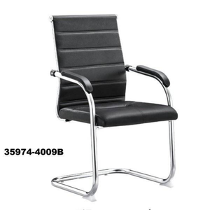 Silla ejecutiva moderna de cuero para visitas con reposabrazos fijos para sala de reuniones de oficina y asientos para invitados - Product Image 2