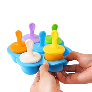 Best Selling Bpa Free Popsicle Mold for Baby DIY Ice <b>Maker</b> Silicone Ice <b>Cream</b> Mold - Product Image 4