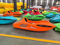 Bateau de karting en matériau LLDPE, bateau à moteur électrique à batterie lithium pour divertissement aquatique, mini karting et motomarines
