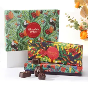 กล่องหรูหราบรรจุภัณฑ์กล่องขนมช็อคโกแลตรีไซเคิลได้พร้อมกล่องช็อคโกแลต Eid Mubarak Ramadan